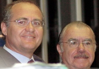 Renan é blindado por Sarney para assumir a Presidência do Senado.