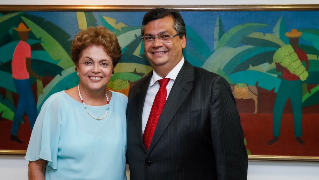 Flávio Dino e Dilma Rousseff.