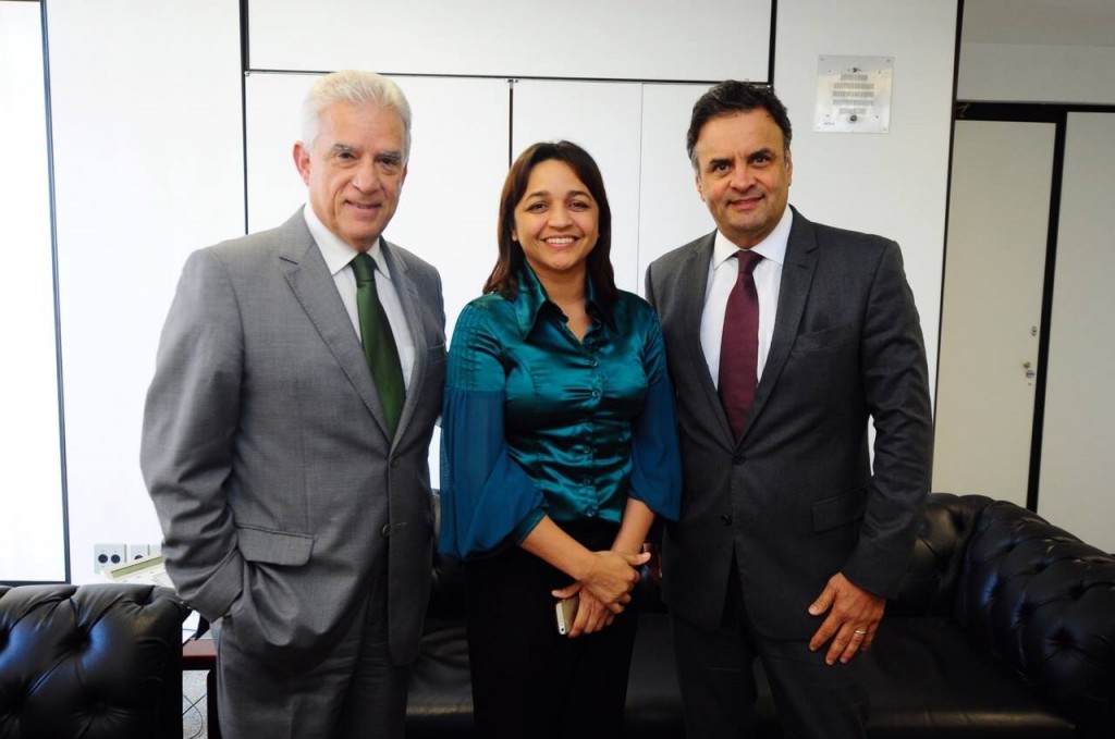 Rubens Bueno, Eliziane e Aécio.