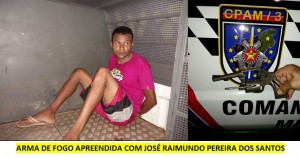 José Raimundo Pereira dos Santos, preso por porte ilegal de arma
