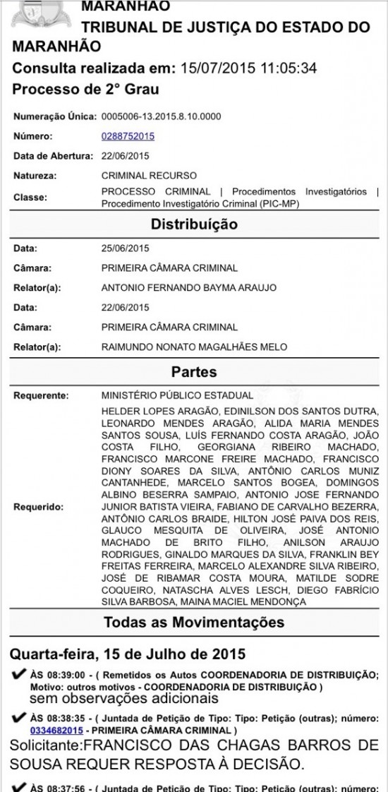 O desembargador da 1ª Câmara Criminal, João Santana, assume caso de corrupção em Anajatuba