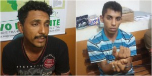 Os assaltantes foram presos durante uma ronda da polícia