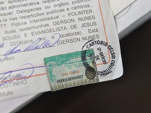 Selo que levantou suspeitas sobre o documento