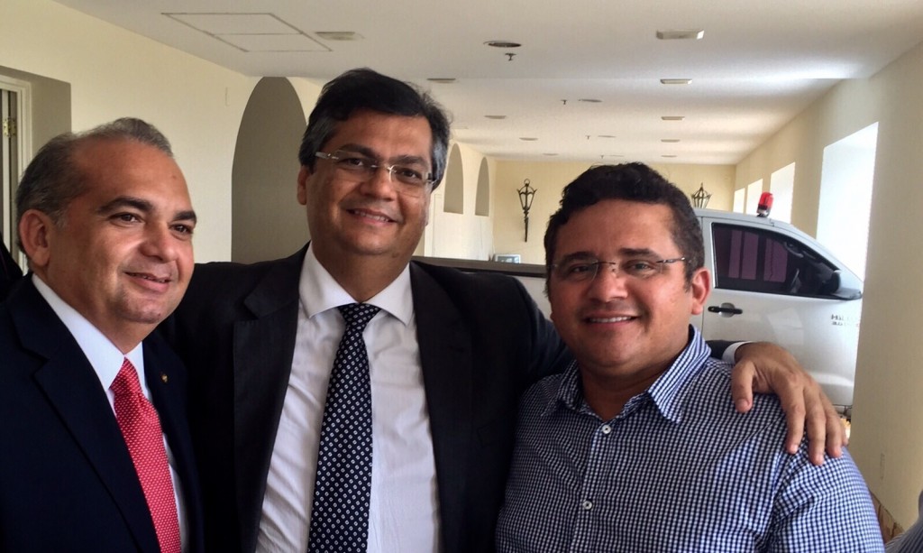 Fabio Braga, Flávio Dino e José Leane.