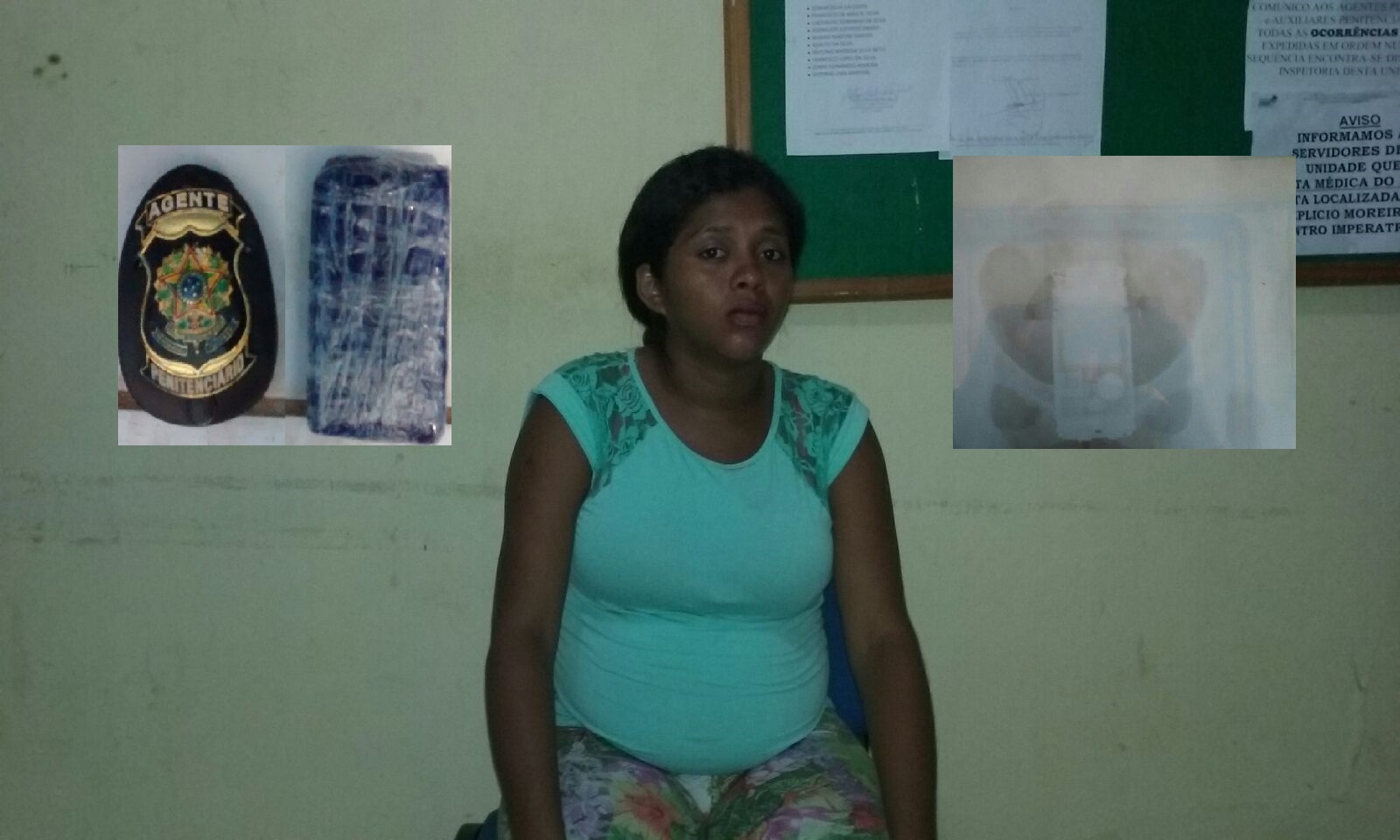 Mulher que tentou entrar com celular na vagina.