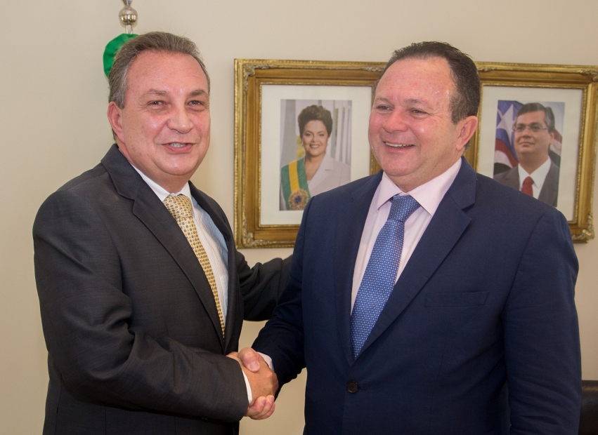 Governador interino, Carlos Brandão e ex-prefeito de São José de Ribamar, Luis Fernando.