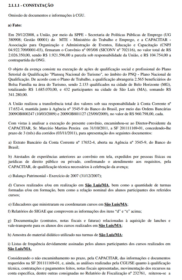 Ministério do trabalho