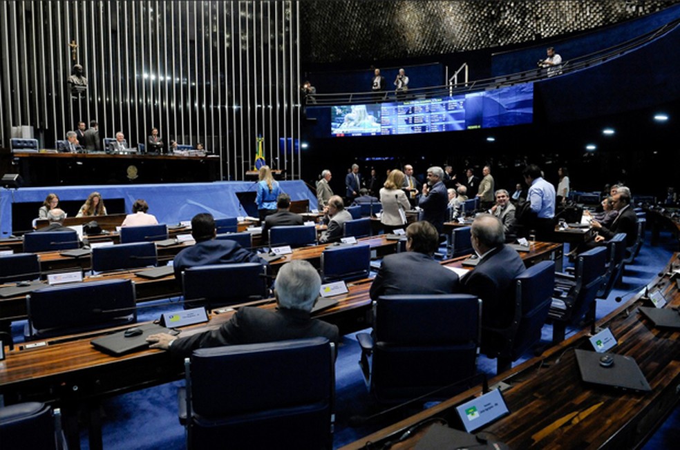 Plenário do Senado durante a sessão desta terça-feira (13) (Foto: Pedro frança/Agência Senado)