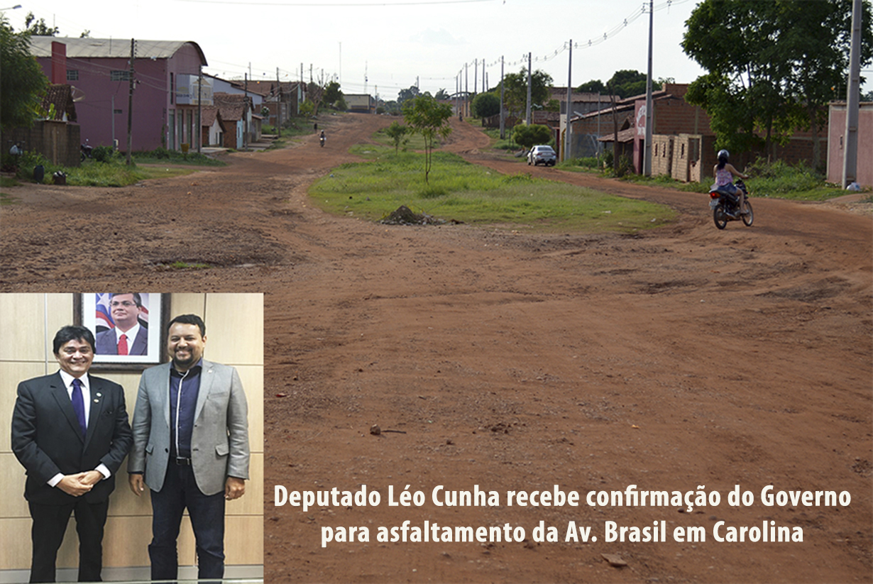 Avenida Brasil será asfaltada em Carolina OK