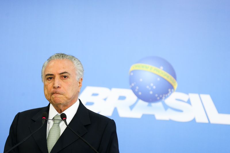 Brasília - O Presidente interino Michel Temer faz pronunciamento no Palácio do Planalto ( Marcelo Camargo/Agência Brasil)