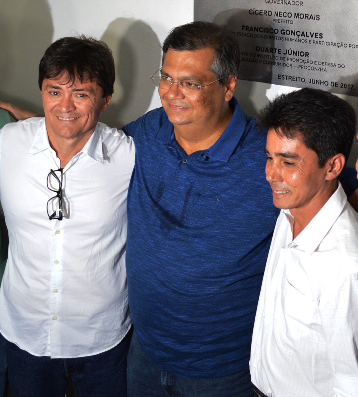 thumbnail_Deputado Léo governador Flávio Dino e prefeito Cicero Neco em Estreito