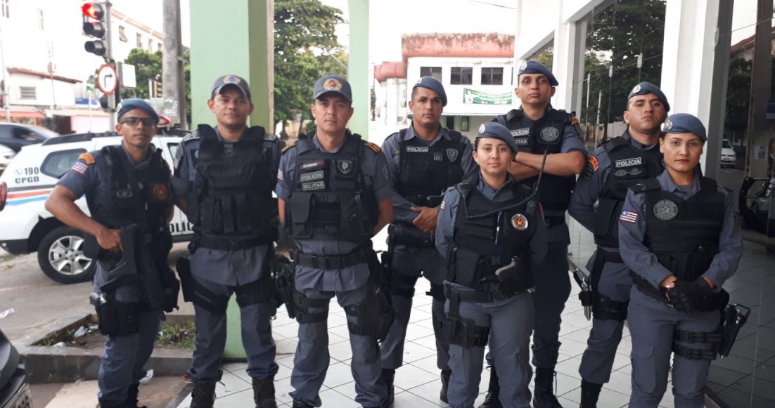 Policias militares que participaram da operação do dia 03, em uma casa de jogos que fica no Centro de São Luís. 