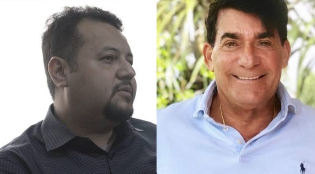 Secretário de Estado da Infraestrutura (Sinfra), Clayton Noleto; construtor Lauro, proprietário da Enciza Engenharia. 